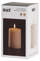 Kubbelys med 3D LED-flamme H10 cm